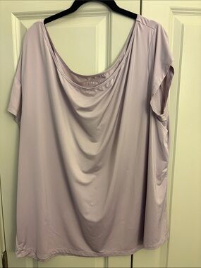 torrid Lilac Draped Scoop-Neck Tee